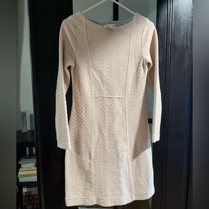 Anthropologie dress - pale pink jacquard sweatshirt xs